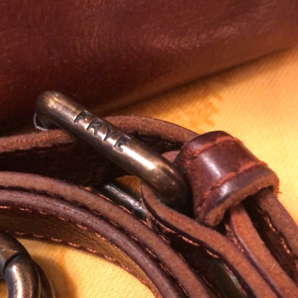 Frye Brown Leather Bag/Satchel 
13"wide x 6"deep across bottom x 10" high - Picture 3 of 16